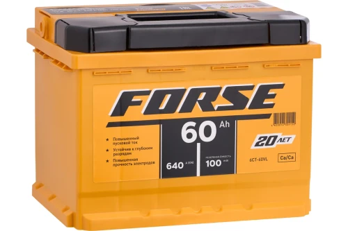 Forse 60 Ач прям.п. (1) - аккумулятор легковой