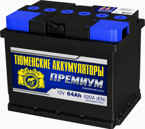 Тюмень Premium 64 Ач обр.п. (0) - аккумулятор легковой