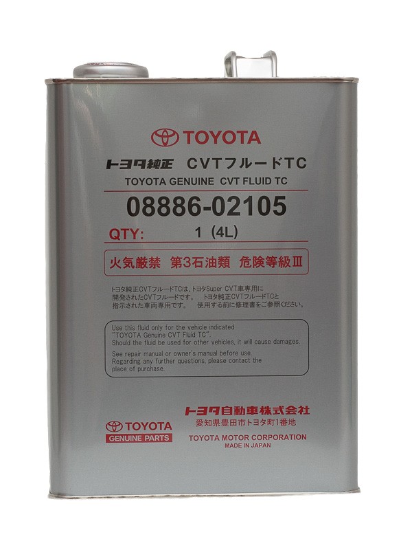 TOYOTA масло CVT Fluid ТС 4л 08886-02105 мет
