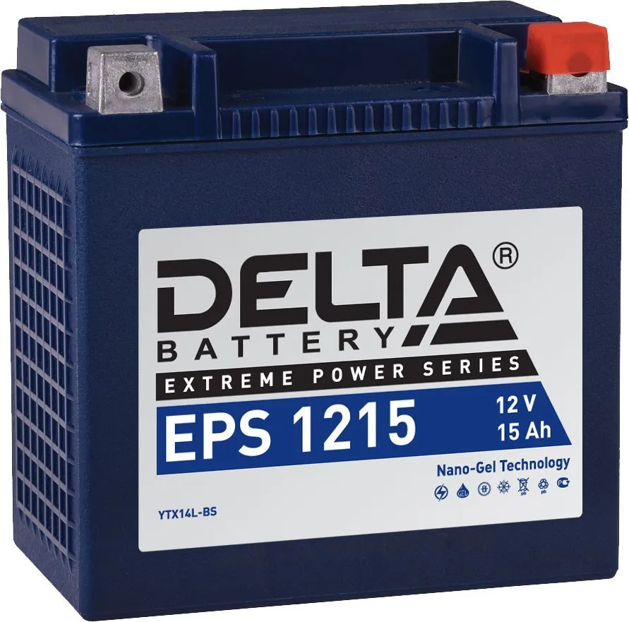 DELTA EPS 1215 15 Ач обр. п. (0) - мото аккумулятор