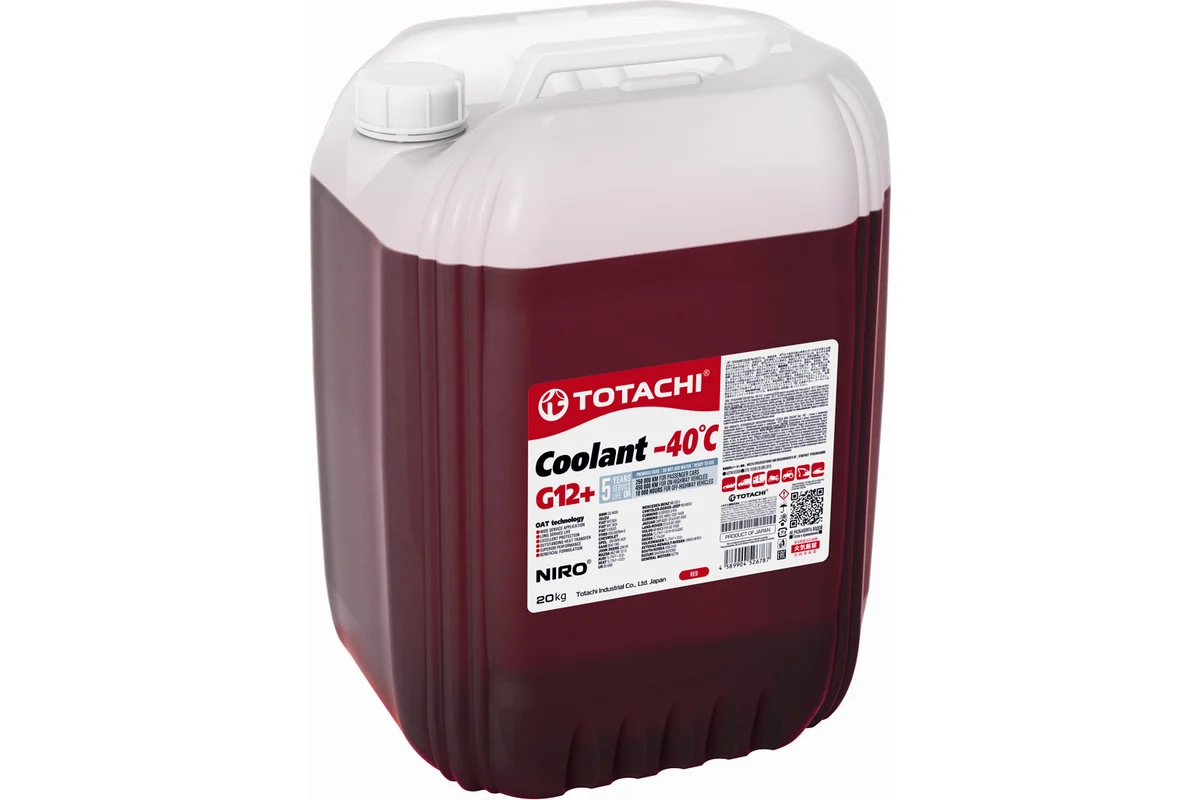 Антифриз TOTACHI RED -50 G12+ (красный) 10кг