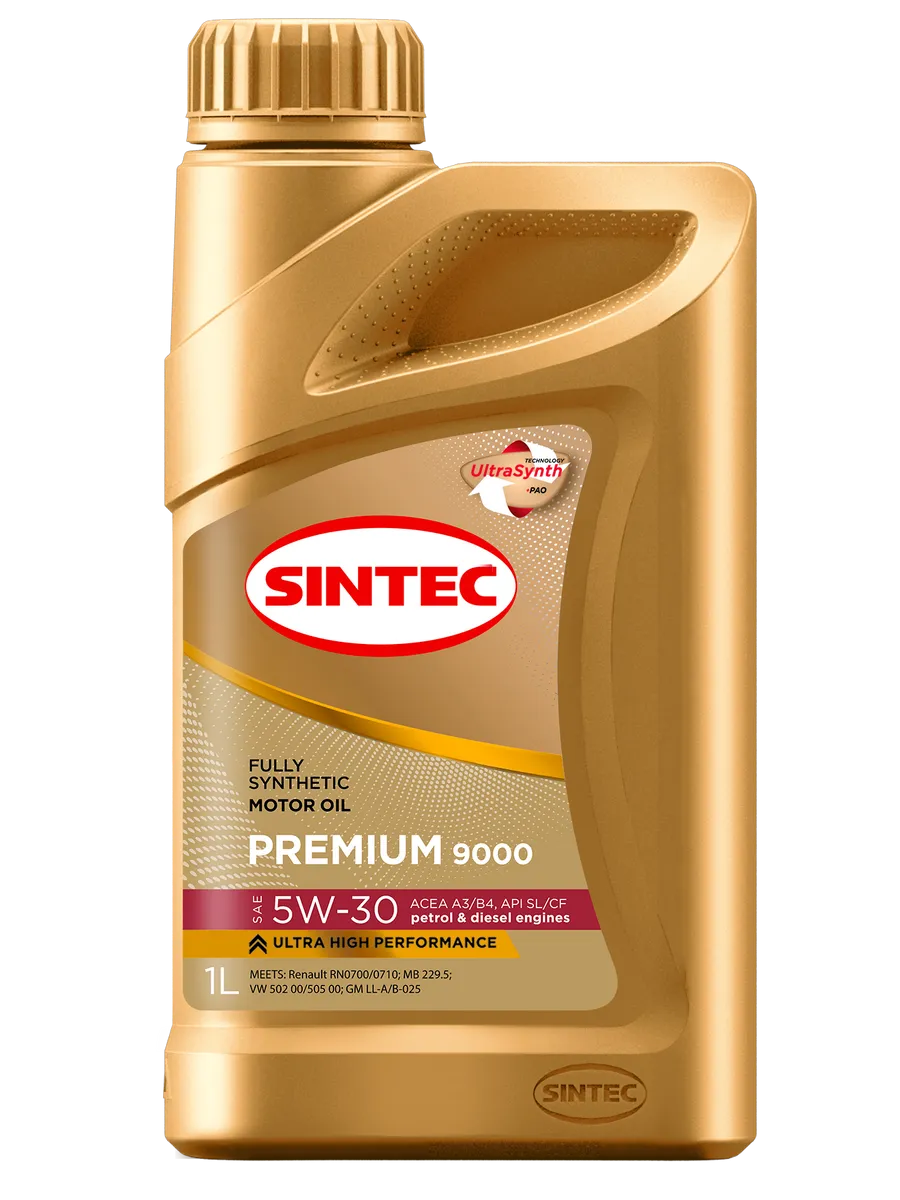SINTEC масло ПРЕМИУМ 9000 5W-30 A3/B4 1л синт