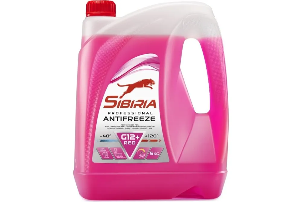 Антифриз SIBIRIA -40 G12+ RED (красный) 5кг