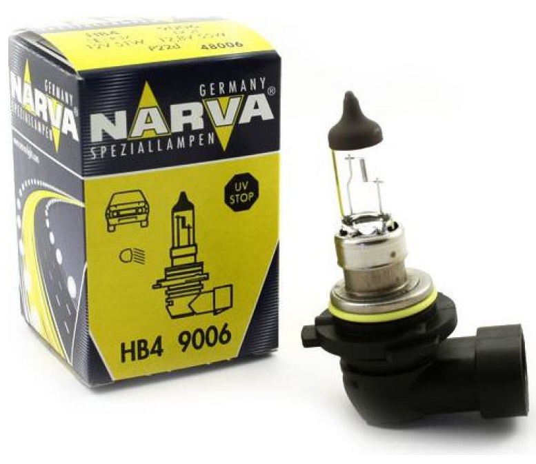 NARVA лампа 9006 HB4 12V55W 48006 цоколь HB4