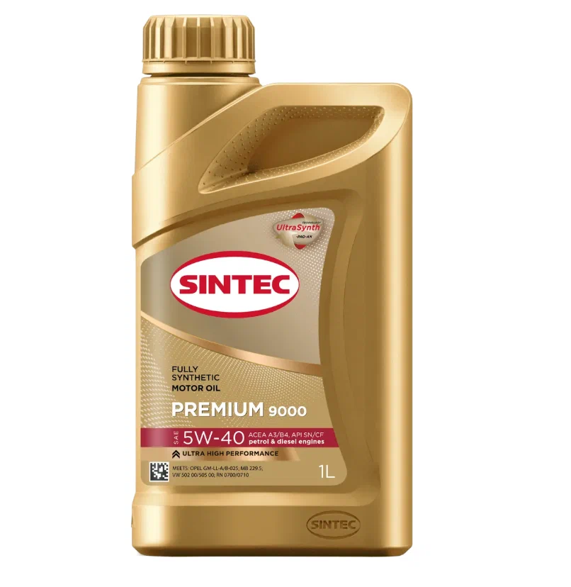 SINTEC масло ПРЕМИУМ 9000 5W-40 A3/B4 1л синт