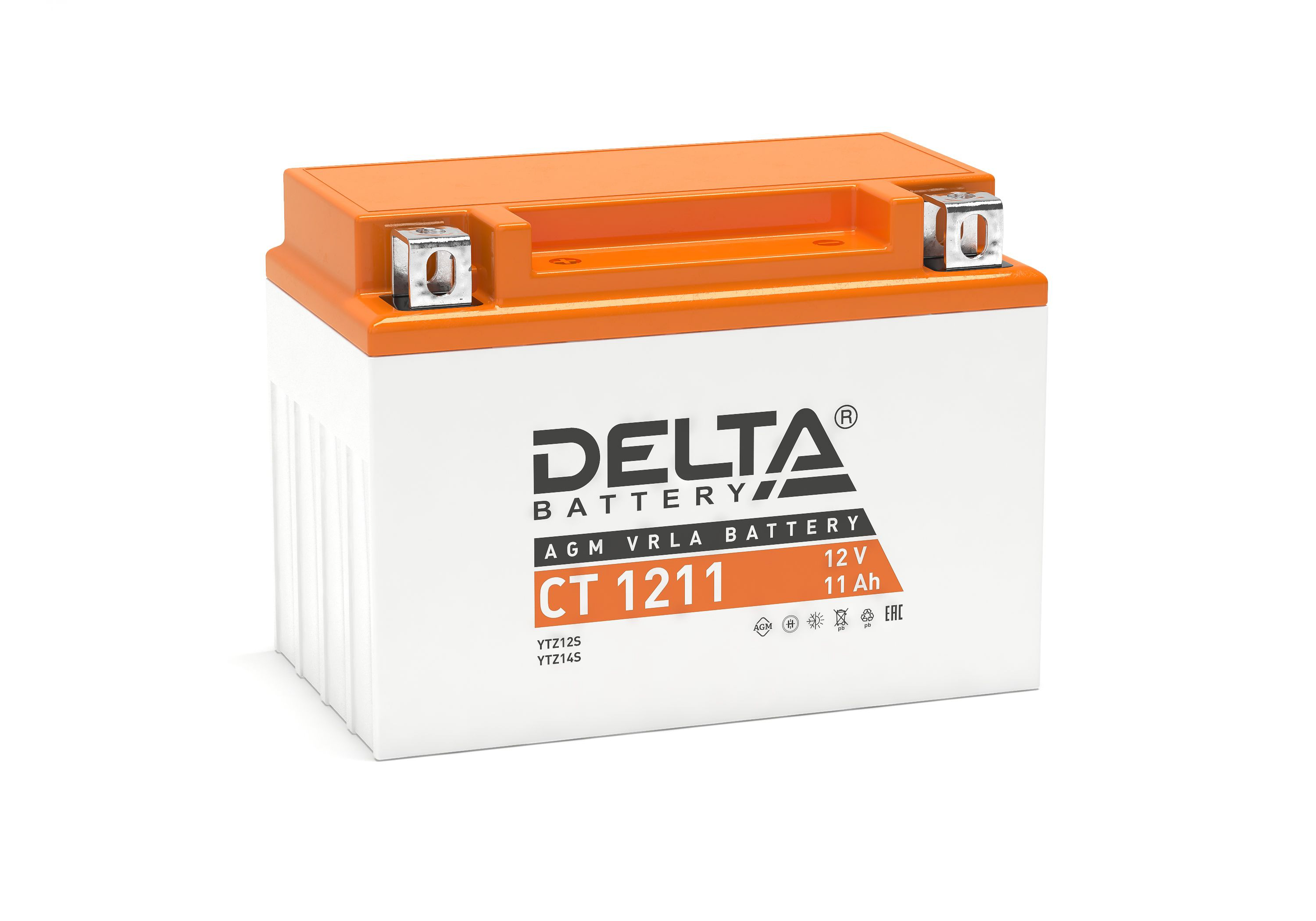 DELTA CT 1211 11  Ач - мото аккумулятор