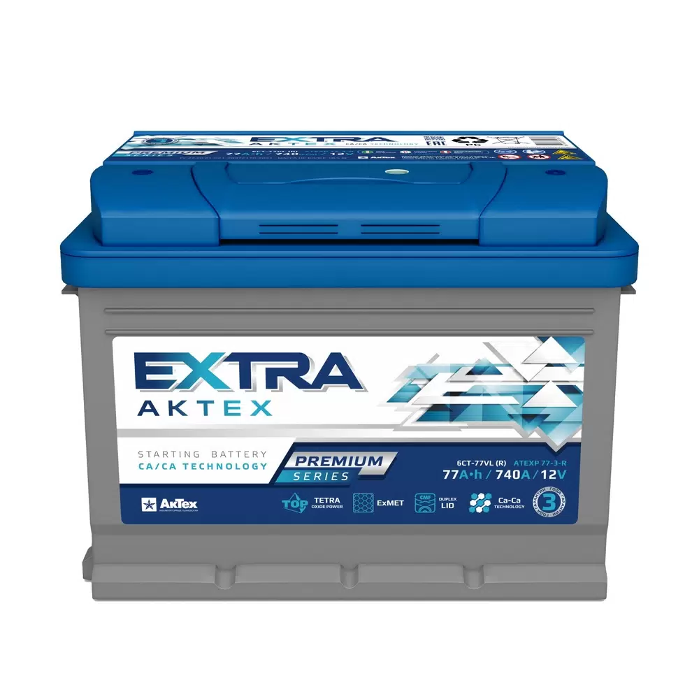 EXTRA Premium EFB 77 Ач прям.п. (1) - аккумулятор легковой