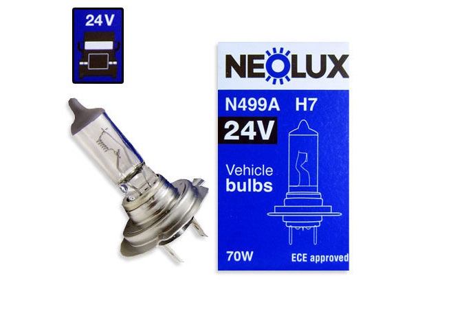 NEOLUX лампа H7 24V70W РX26d N499A цоколь H7