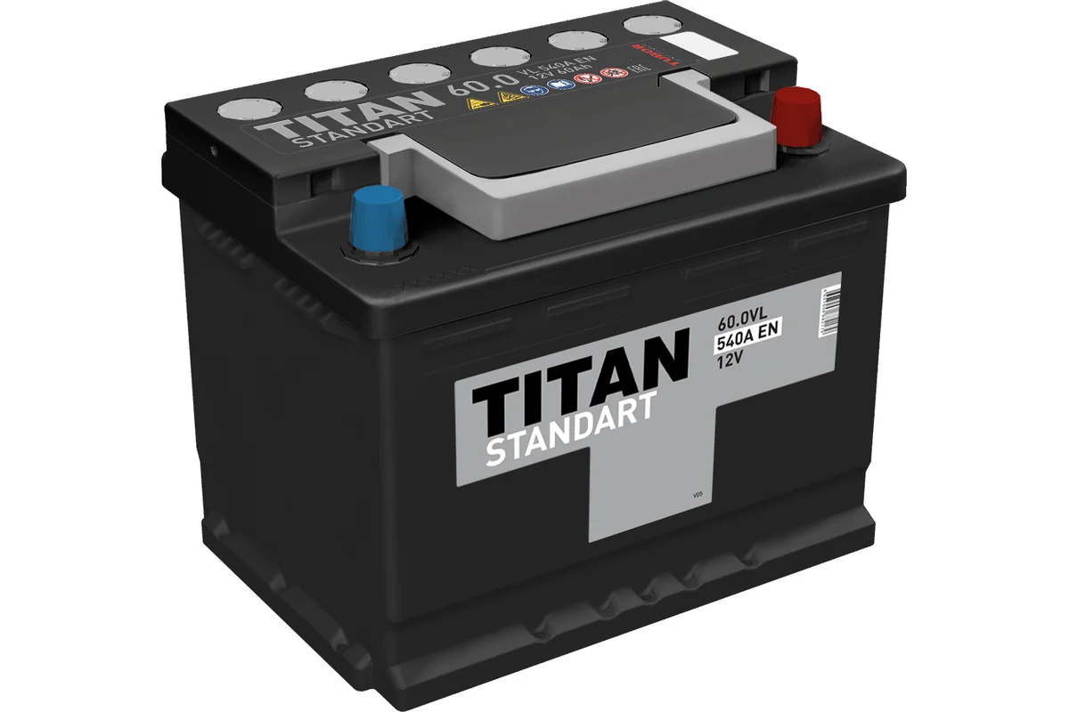 TITAN STANDART 60 Ач прям .п (1) - аккумулятор легковой