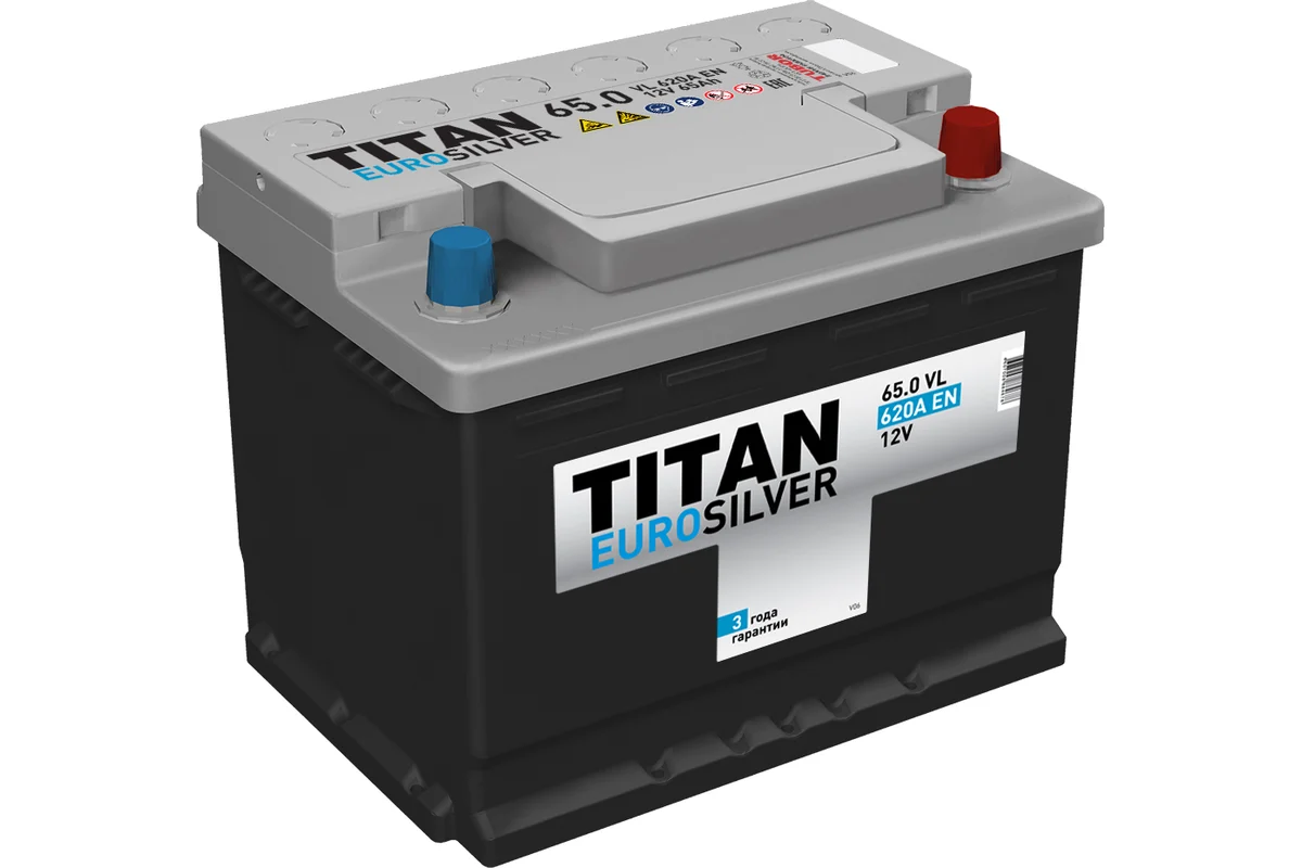TITAN EUROSILVER 65 Ач прям.п. (1) - аккумулятор легковой