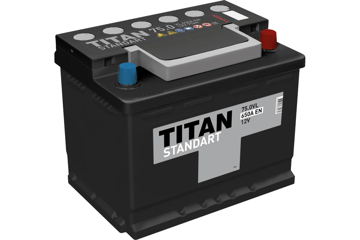 TITAN STANDART 75 Ач прям .п (1) - аккумулятор легковой
