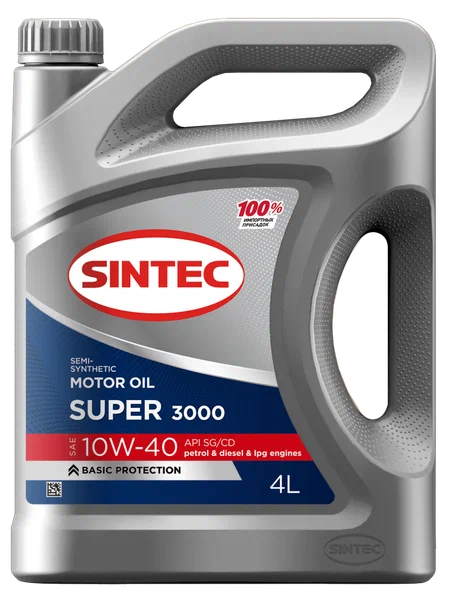 SINTEC масло SUPER 3000 10W-40 SG/CD 4л п/с