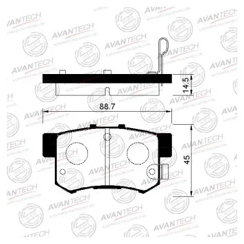 AVANTECH колодки дисковые AV576 (PN-8255) тормозные