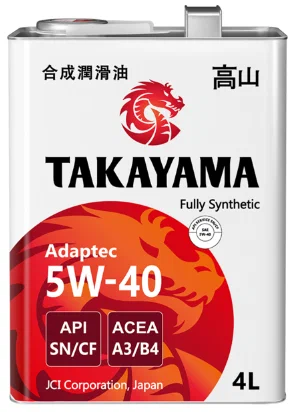 TAKAYAMA Adaptec 5W40 A3/B4 SN/CF 4л (металл)