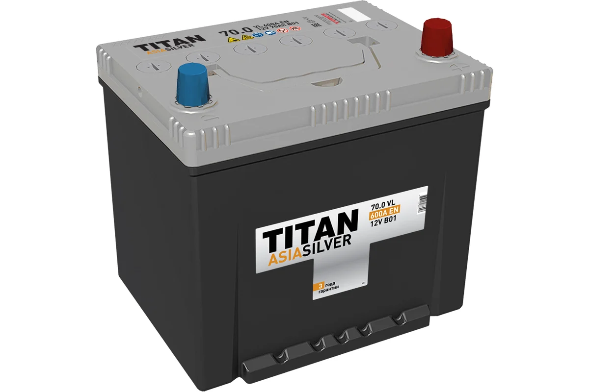 TITAN SILVER 70 Ач (D 23 L) обр.п. (0) - аккумулятор для азиатских автомобилей