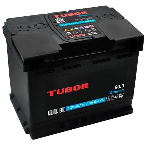 TUBOR Classic 60 Ач обр. п. (0) - аккумулятор легковой