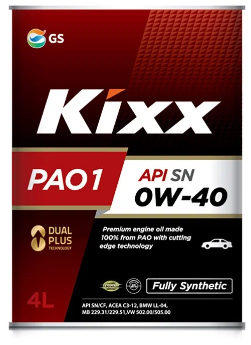 Kixx масло PAO1 SP/C3-16 0W-40 /4л  синт.