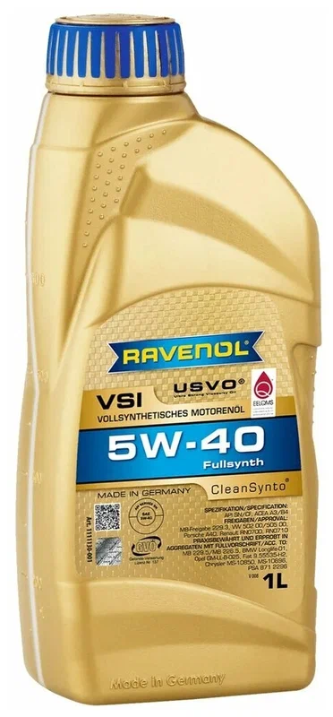 RAVENOL масло VSI 5W40 SP/CF/A3/B4 1л синт