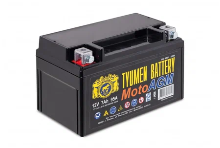 Тюмень 12V 7Ач AGM - мото аккумулятор
