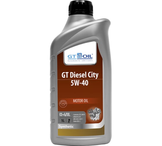 GT масло Diesel City 5W-40 CI-4/SL 1л синт