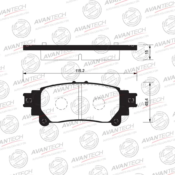 AVANTECH колодки дисковые AV4101 (PN-1846) тормозные