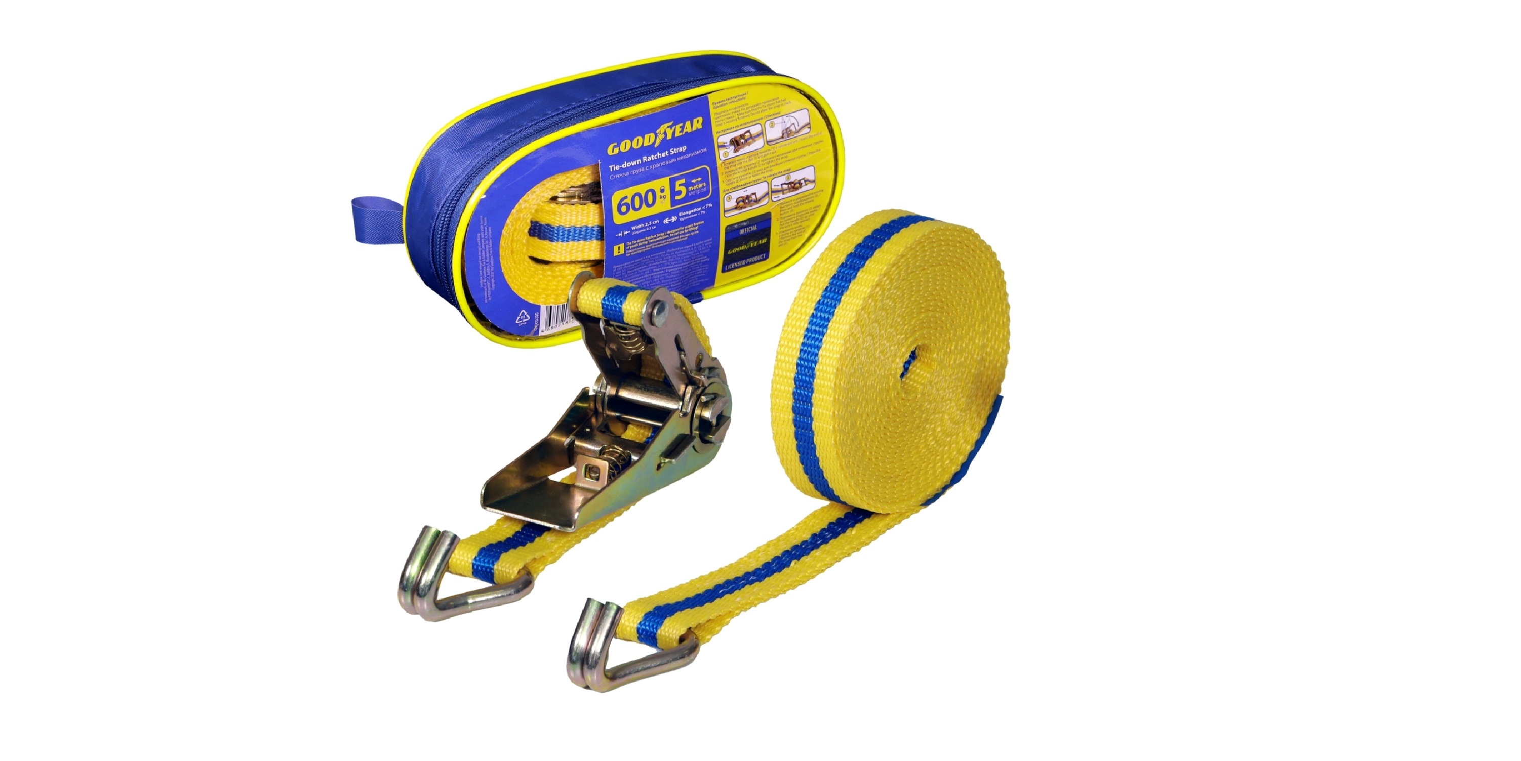 GOODYEAR Стяжка груза с храп мех 5тн 6м GY005205