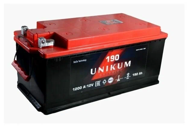 UNIKUM 190 Ач (болт) прям.п. (4) - аккумулятор легковой