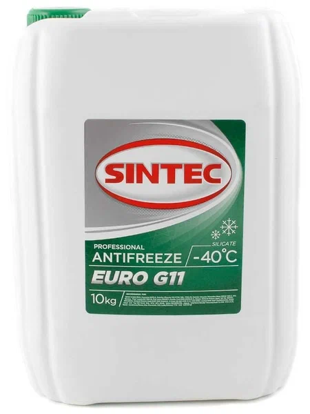 Антифриз SINTEC Euro -40 G11 (зеленый) 10 кг