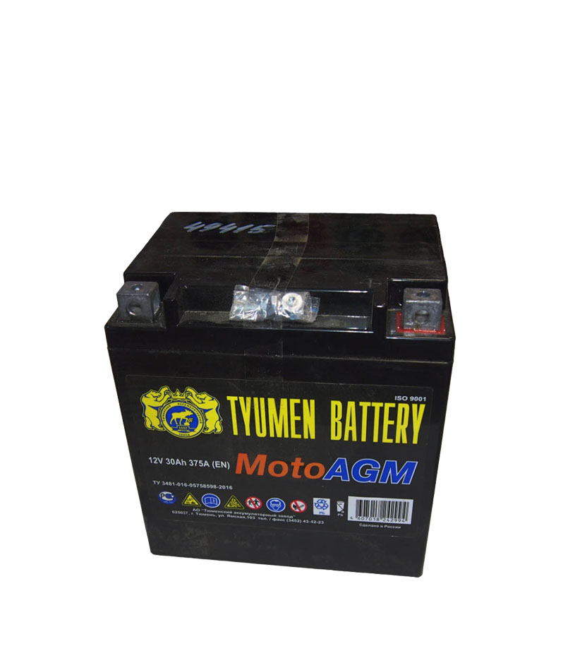 Тюмень 12V 30Ач AGM - мото аккумулятор