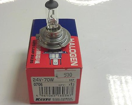 Koito лампа H7 24V70W 0706 цоколь H7
