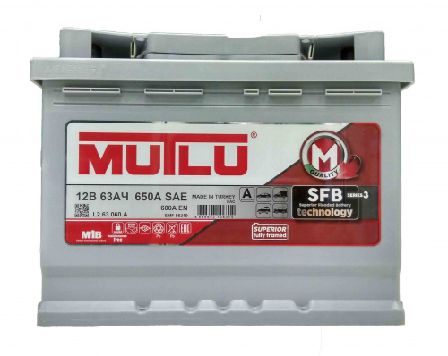MUTLU SFB M3 63 Ач (низ) обр.п. (0) - аккумулятор легковой