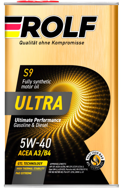 ROLF масло Ultra 5W40 A3/B4/SP 1л синт мет