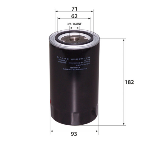 C-040E Фильтр масляный RB 074115561