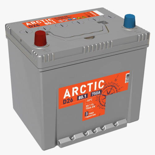 ARCTIC 80 Ач  (D26L) обр.п. (0) - аккумулятор для азиатских автомобилей