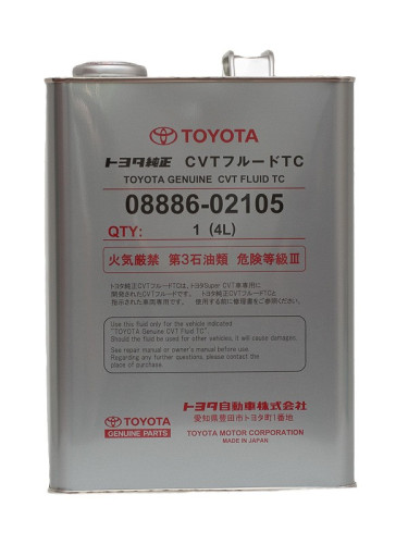 TOYOTA масло CVT Fluid ТС 4л 08886-02105 мет