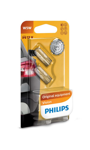 Philips Лампа 12V W5W/2.1x9.5d 4200K 12961B2 к-т цоколь T10