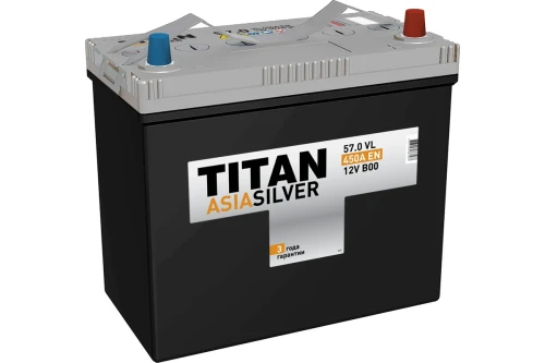 TITAN SILVER 57 Ач (B 24 L) обр.п. (0) - аккумулятор для азиатских автомобилей