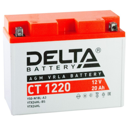 DELTA CT 1220 20 Ач - мото аккумулятор