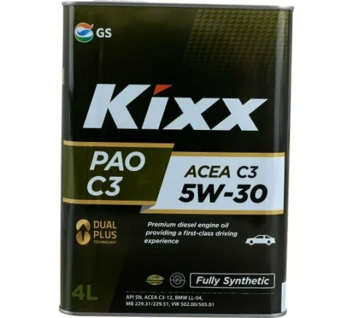 Kixx масло PAO C3-16/SN 5W-30 /4л  синт.