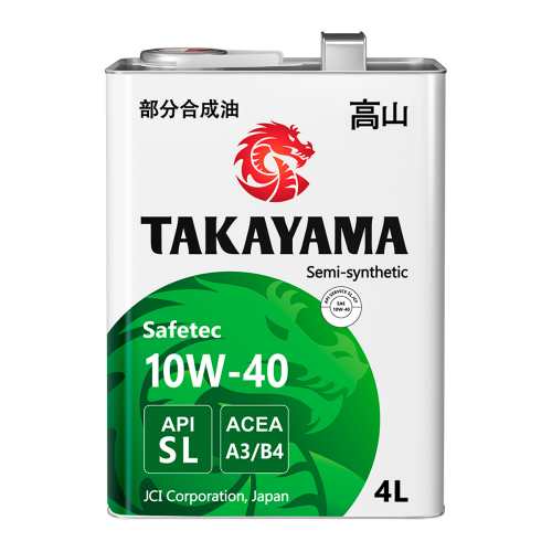 TAKAYAMA масло Safetec 10W40 A3/B4/SL 4л п/с мет