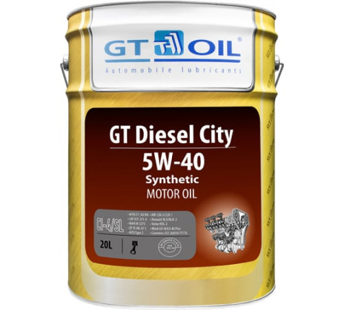 GT масло Diesel City 5W-40 CI-4/SL 20л синт