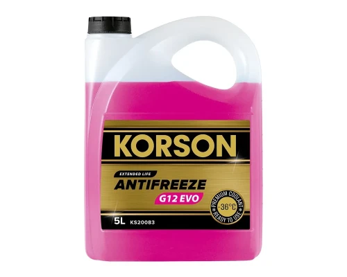 Антифриз KORSON -36 EVO G12 розовый 5л универсал
