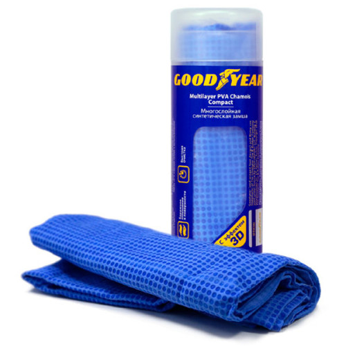 GOODYEAR Замша син в тубе с тисн 43*64 см GY00002