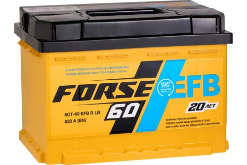Forse EFB60 Ач (низ) обр.п. (0) АКЦИЯ 2024г - аккумулятор легковой