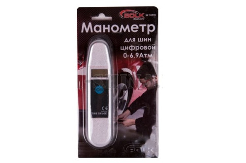 BOLK Манометр для шин цифровой 0-6,9Атм BK90271