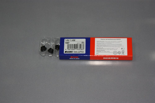 Koito лампа 14v1.4w (T4.7) 1587 цоколь T4.7
