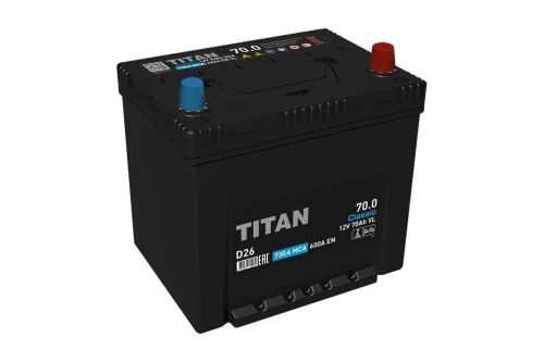 TITAN Classic  ASIA 70 Ач (D 26L) обр.п. (0) - аккумулятор для азиатских автомобилей