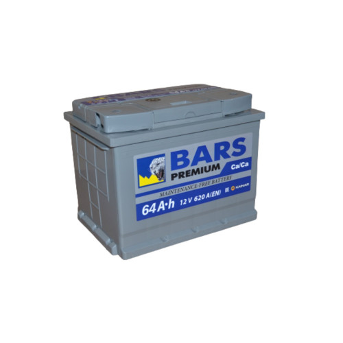 BARS Premium 64 Ач прям.п. (1) - аккумулятор легковой