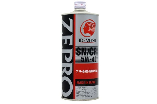 IDEMITSU масло ZEPRO RACING SN 5W40 1л синт.