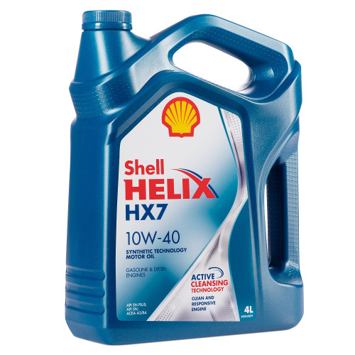 SHELL HELIX масло HX7 10w-40  4л п\синт